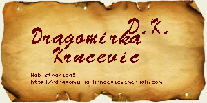 Dragomirka Krnčević vizit kartica